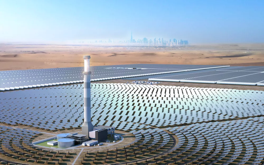 Empleando la tecnología de CSP con un torre y tres ranuras, es el mayor proyecto mundial de energía integrada CSP y PV.